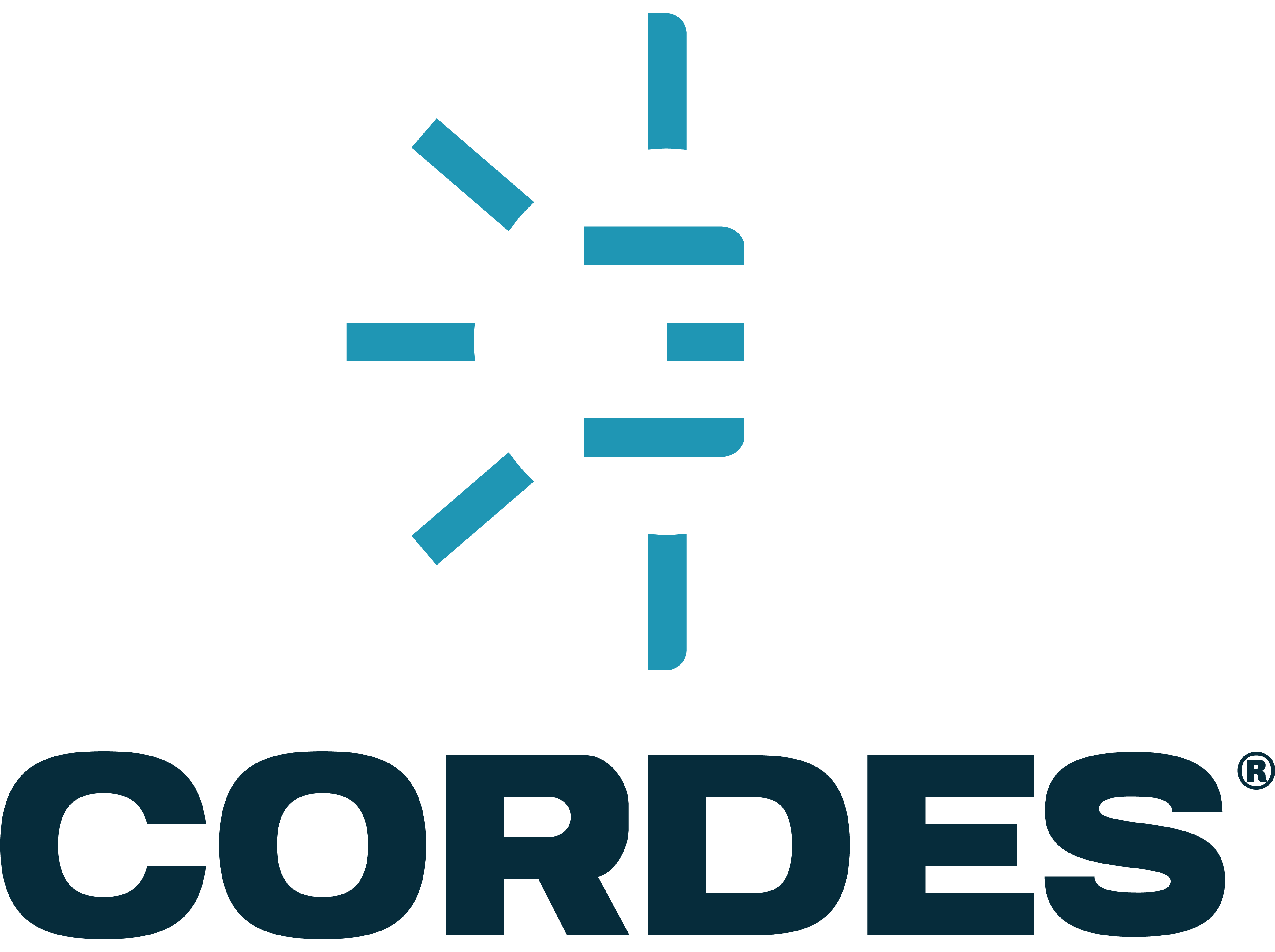 Das Logo zeigt den Schriftzug 'CORDES' in dunkler Schrift, begleitet von einem stilisierten, hellblauen Symbol.
